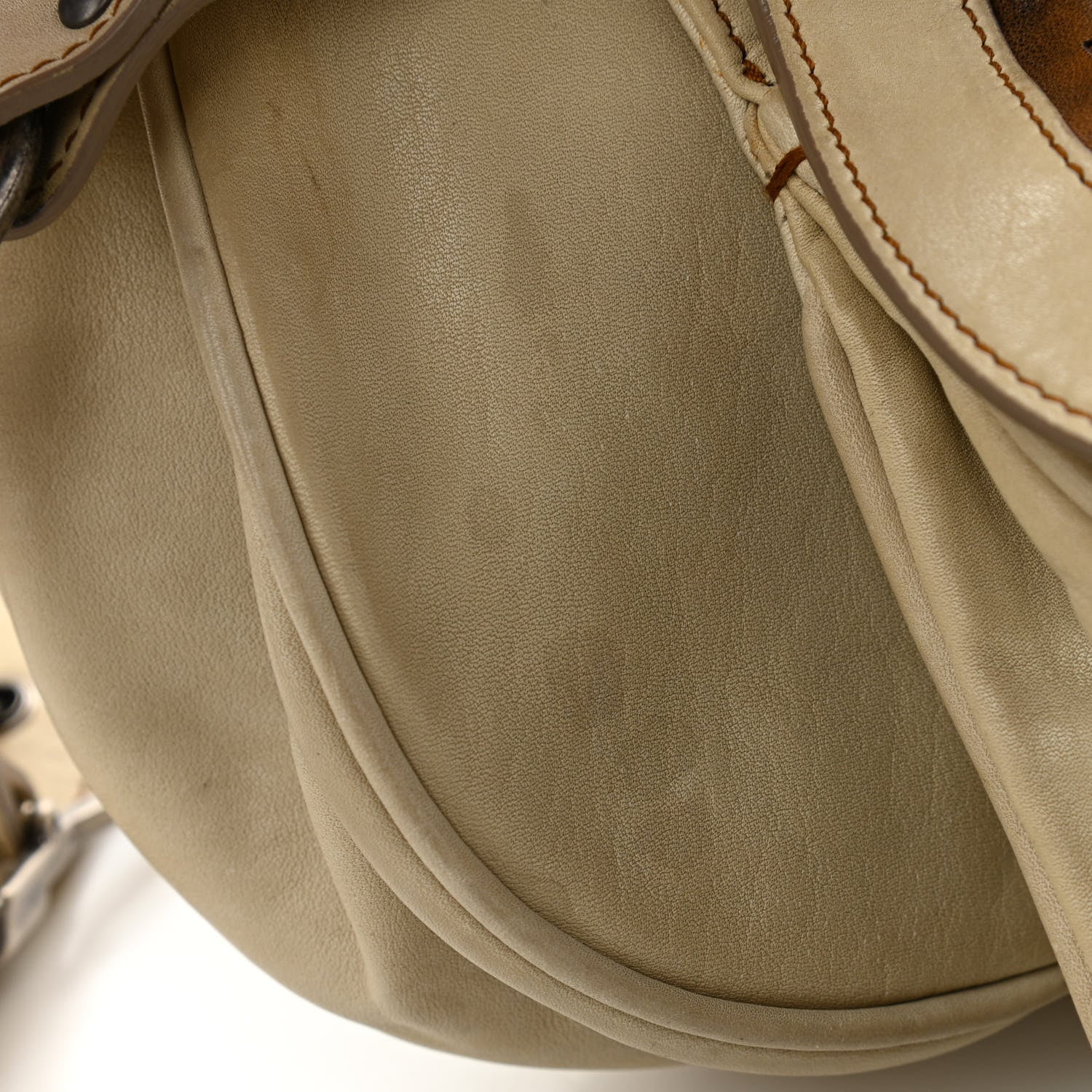 Christian Dior Calfskin Medium Gaucho Double Saddle Bag Ivory 17 of 17