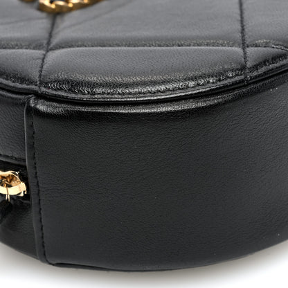 Chanel Lambskin Quilted Chanel 19 Round Clutch With Chain Black 9 of 10