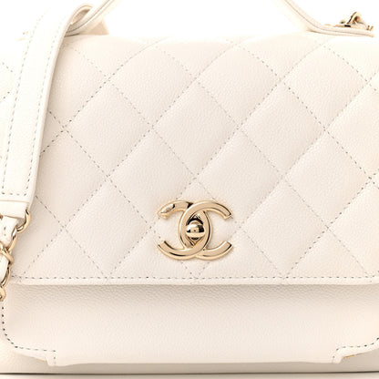 Chanel Caviar Quilted Medium Business Affinity Flap White 8 of 10