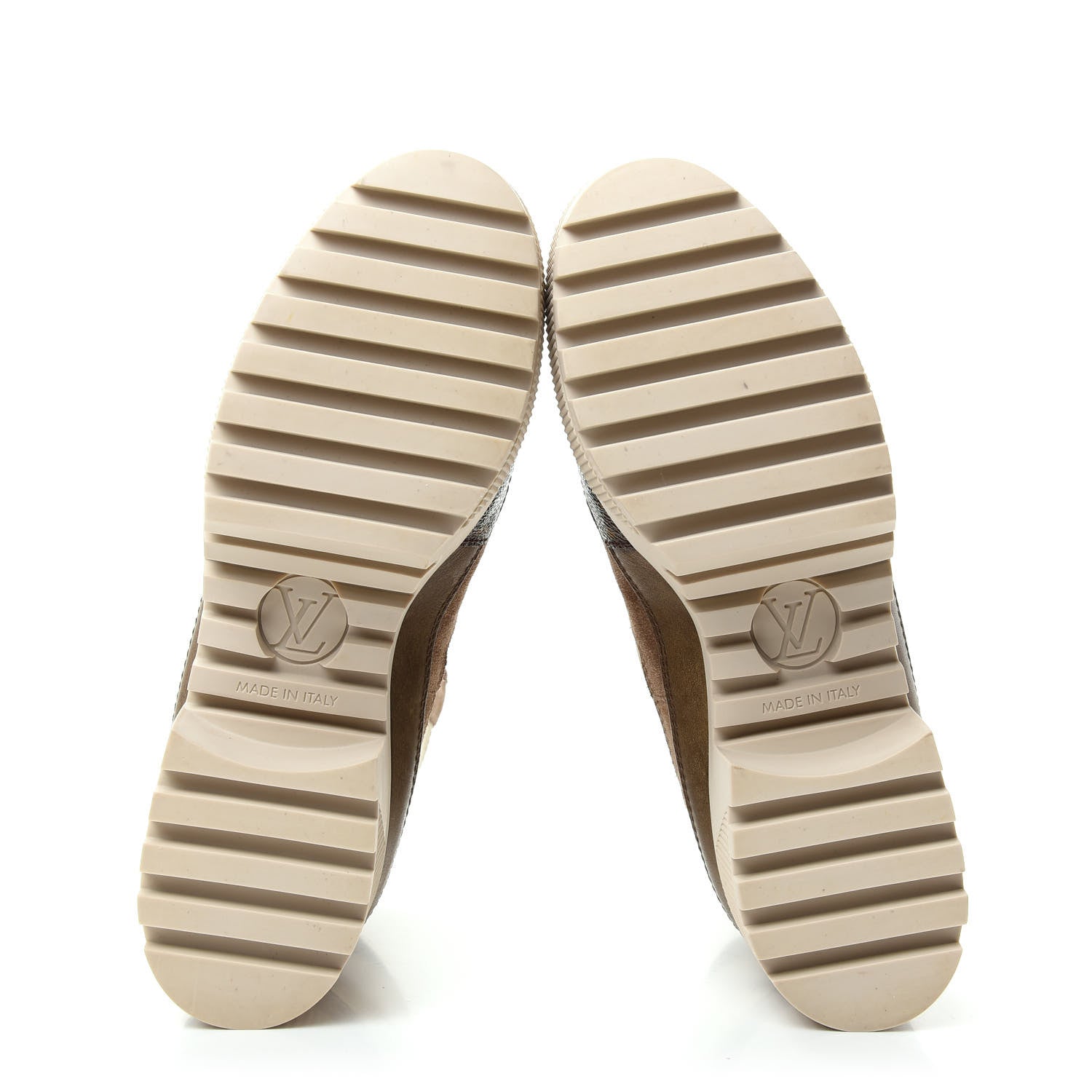 Louis Vuitton Suede Calfskin Monogram Laureate Platform Desert Boots 37 Beige 6 of 12