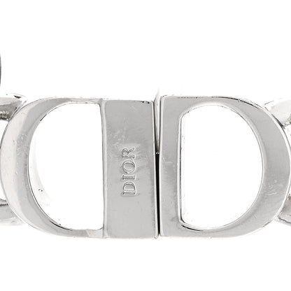 Christian Dior Brass CD Icon Chain Link Necklace Silver 4 of 4