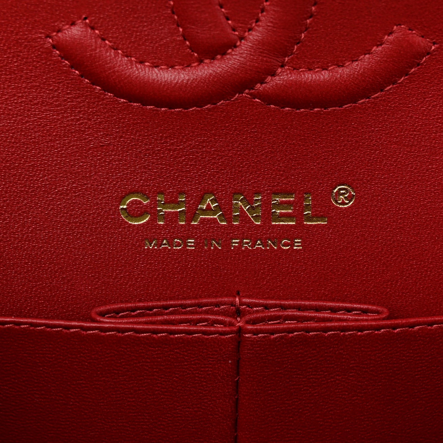 Lambskin Quilted Small Double Flap Red