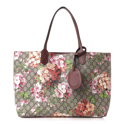 Gucci GG Supreme Monogram Blooms Medium Reversible Tote Beige Multicolor Dry Rose 1 of 18