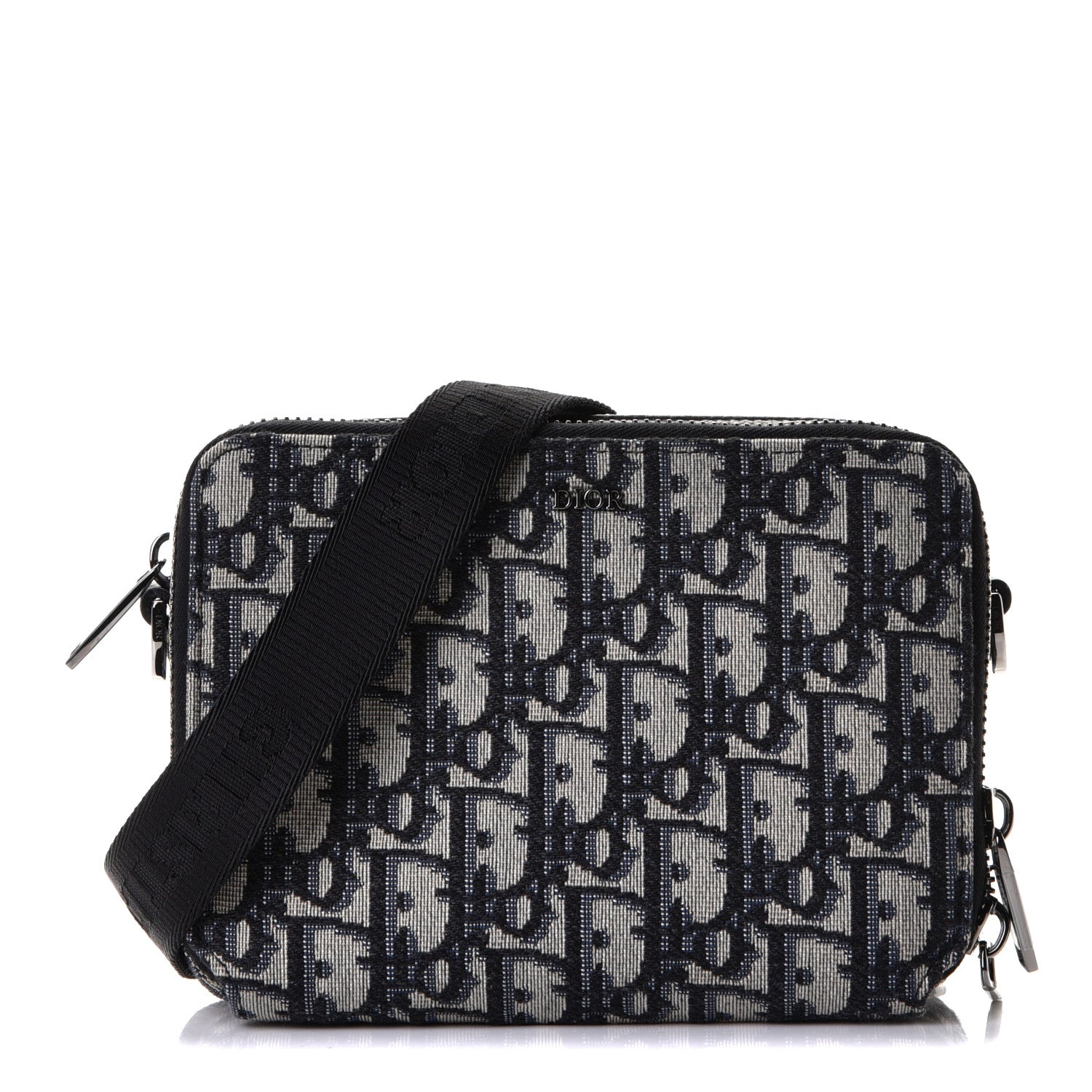 Christian Dior Oblique Pouch Navy Blue 1 of 4