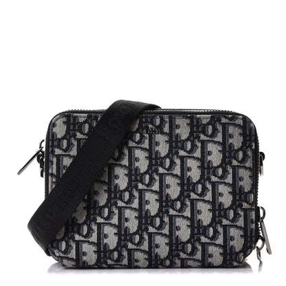 Christian Dior Oblique Pouch Navy Blue 1 of 4