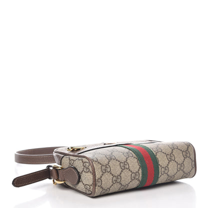 Gucci GG Supreme Monogram Web Mini Ophidia Shoulder Bag Brown 4 of 12