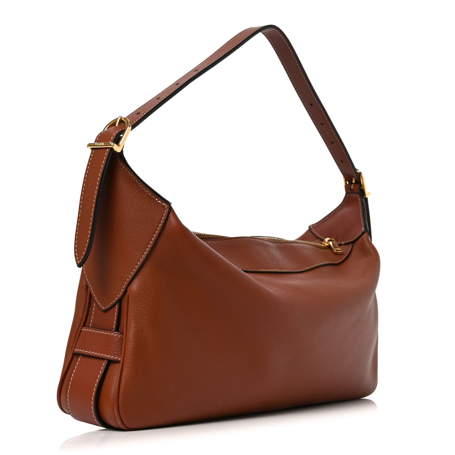 Celine Supple Calfskin Medium Romy Shoulder Bag Tan 2 of 9
