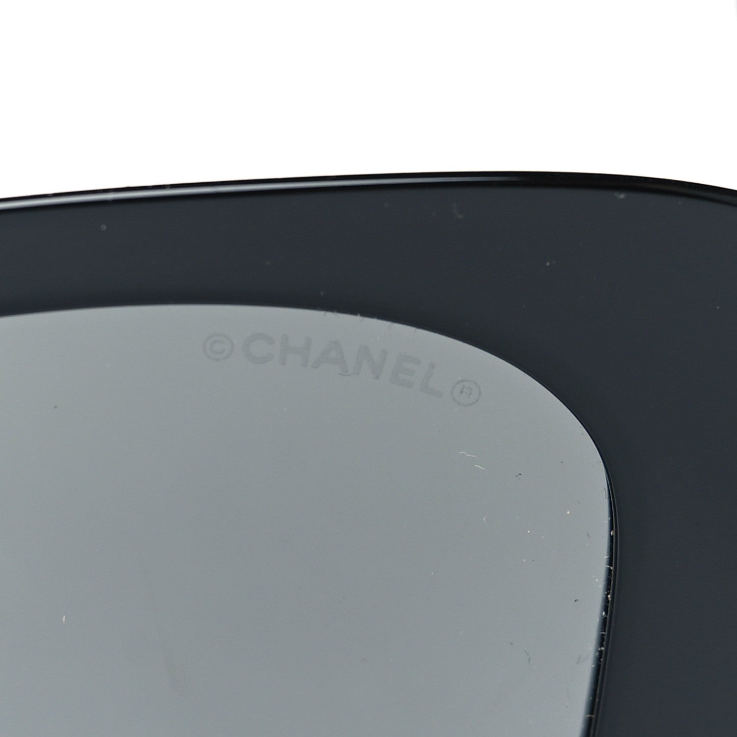Chanel Acetate Strass Square Sunglasses 5422-B-A Black White 7 of 8