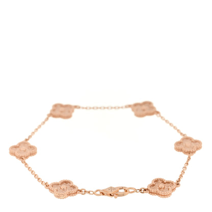 Van Cleef & Arpels 18K Rose Gold 6 Motifs Sweet Alhambra Bracelet 3 of 5