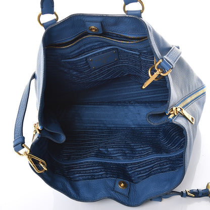 Prada Vitello Daino Tote Cobalto 6 of 8