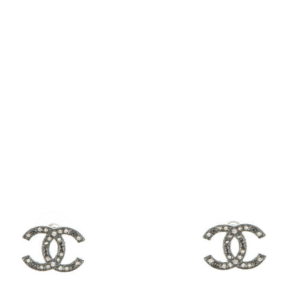 Chanel Ruthenium Crystal CC Earrings 1 of 5