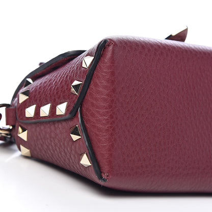 Valentino Garavani Pebbled Calfskin Mini Rockstud Crossbody Bag Rubin 7 of 10
