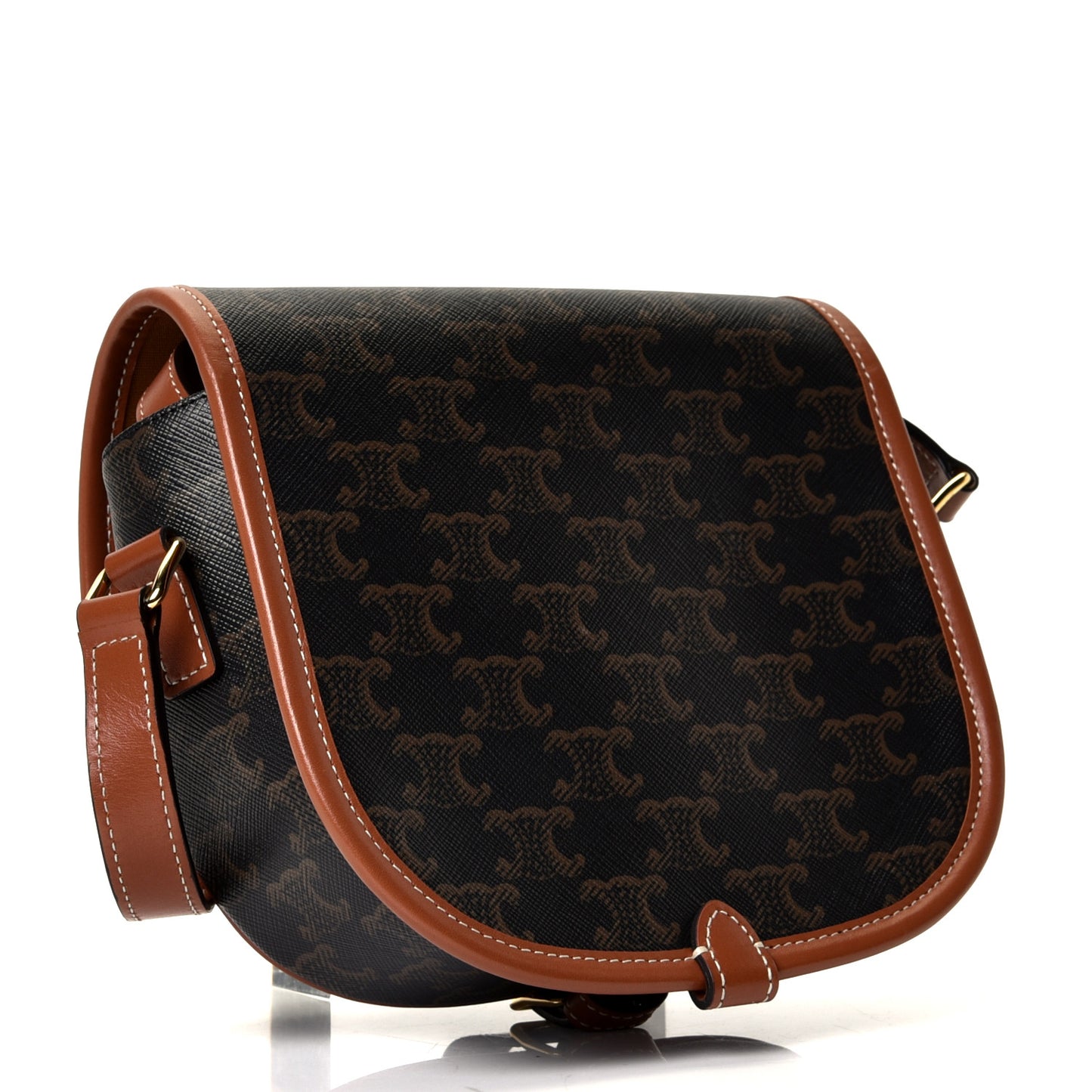 Triomphe Canvas Medium Folco Bag Tan