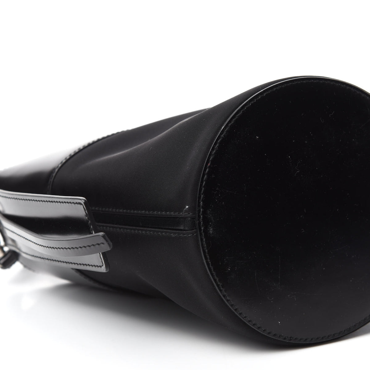 Tessuto Spazzolato Ouverture Bucket Bag Black
