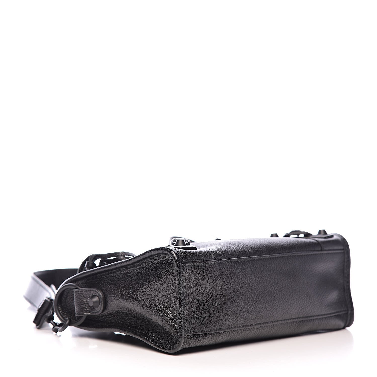 Balenciaga Shiny Goatskin Matte Black Metallic Edge Hardware Mini City Black 4 of 10
