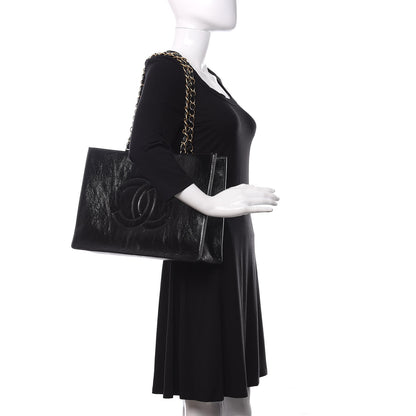 Chanel Shiny Aged Calfskin Shopping Bag Black 2 of 11