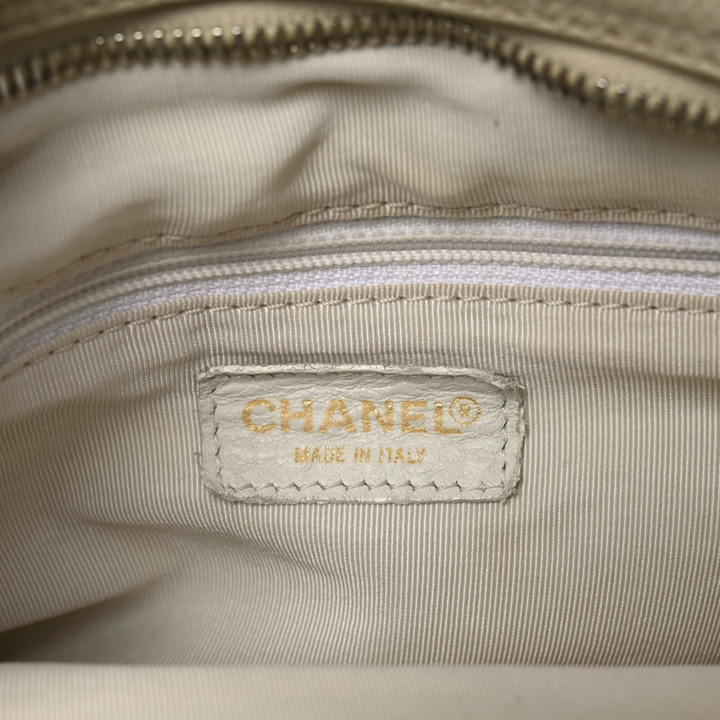 Caviar Quilted Petit Timeless Tote PTT Beige