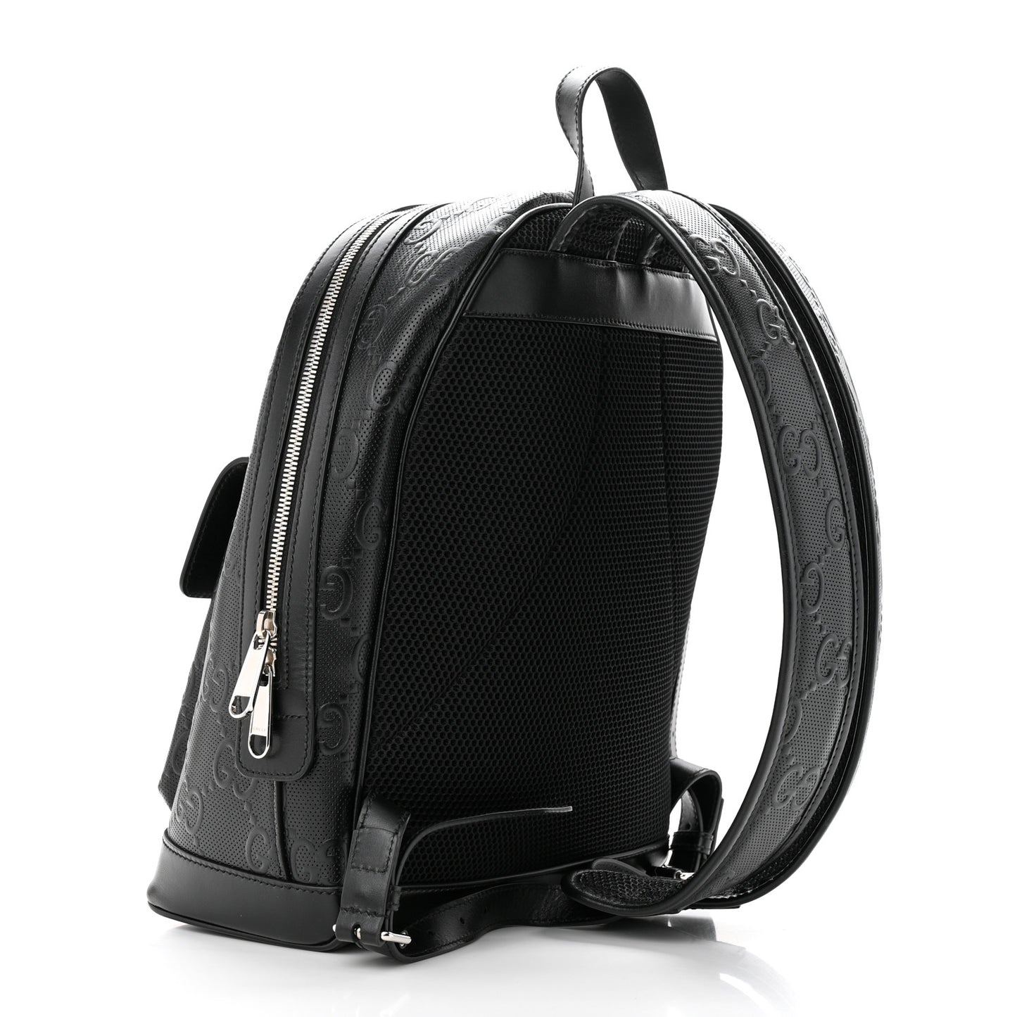 Calfskin GG Tennis Embossed Backpack Black