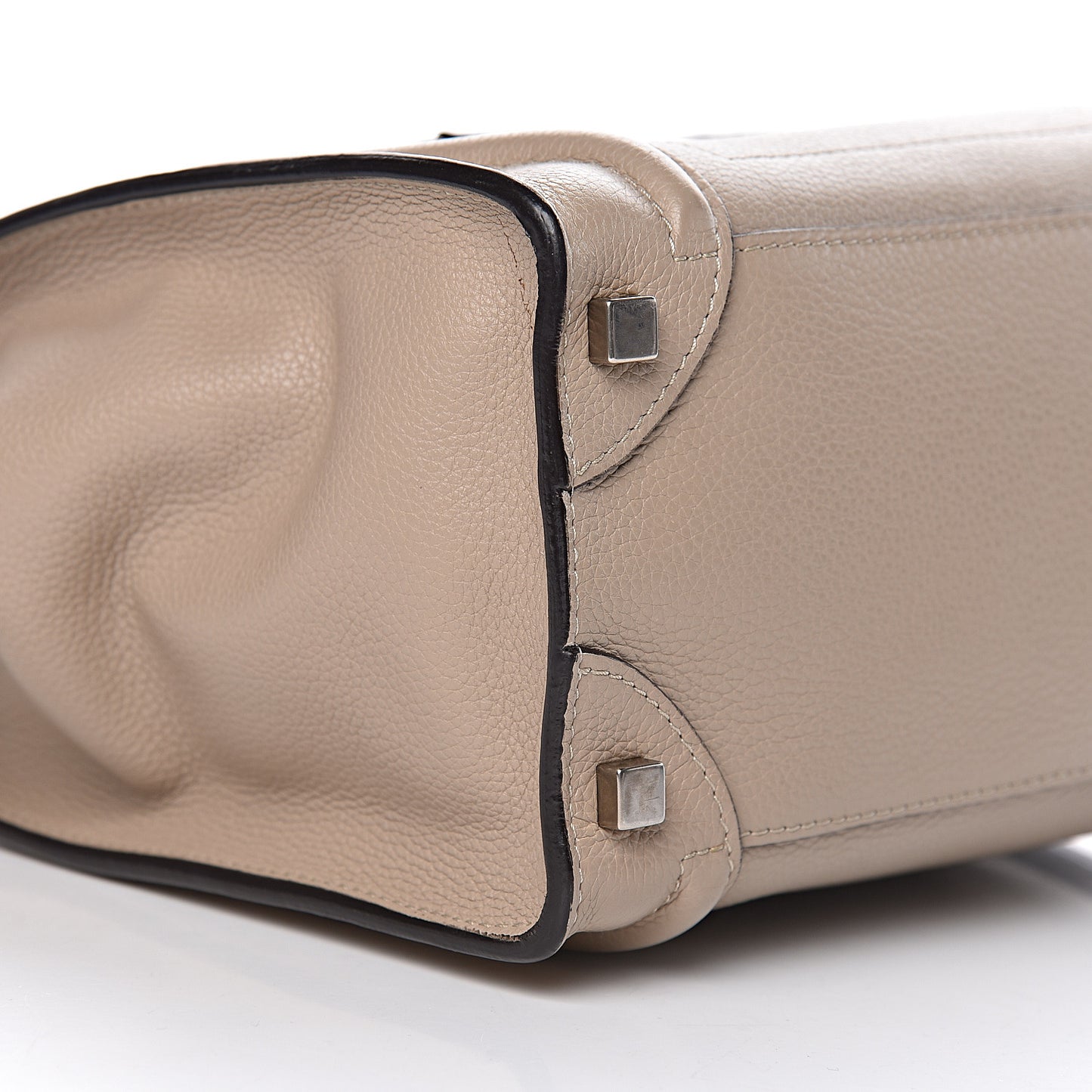 Drummed Calfskin Micro Luggage Dune