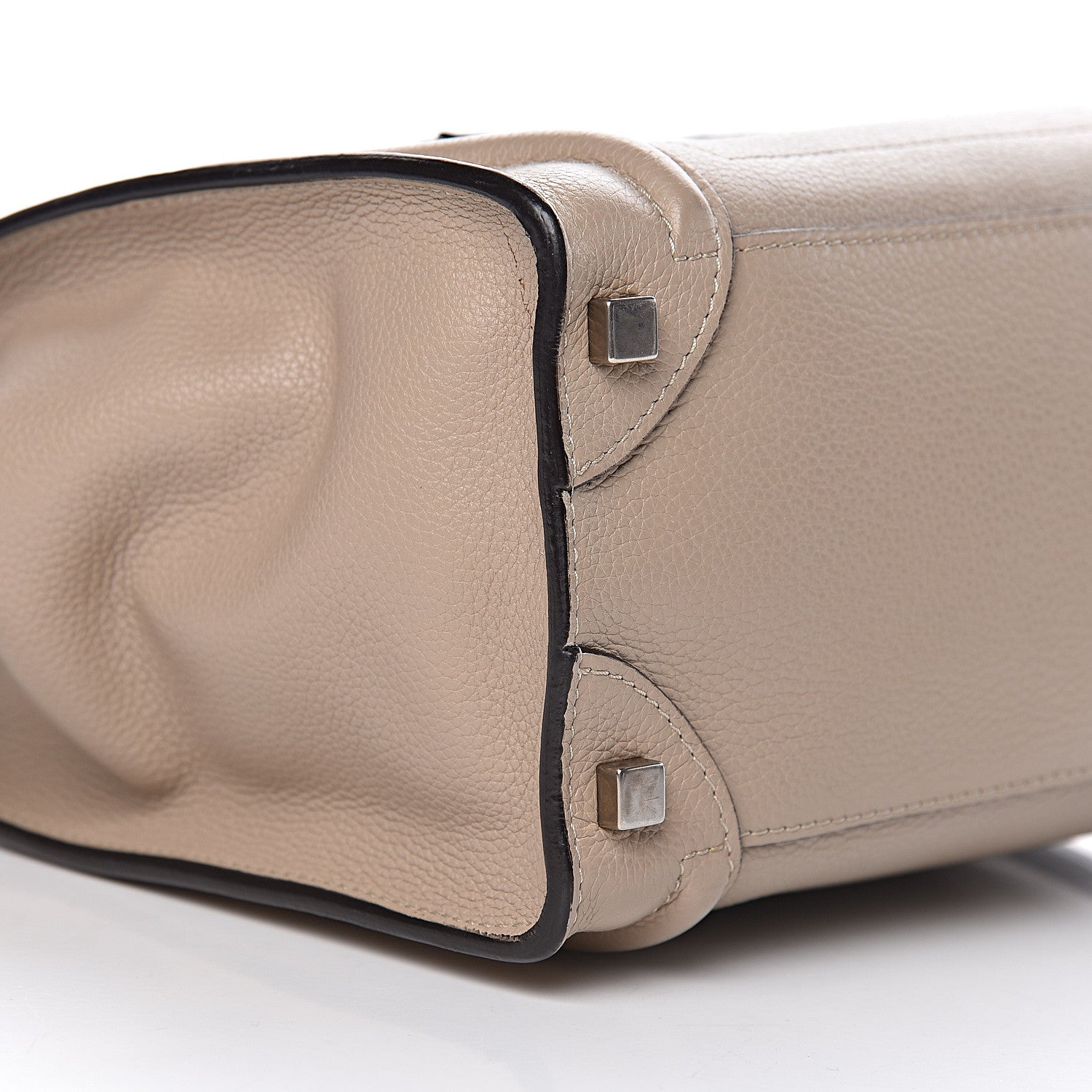 Celine Drummed Calfskin Micro Luggage Dune 10 of 11