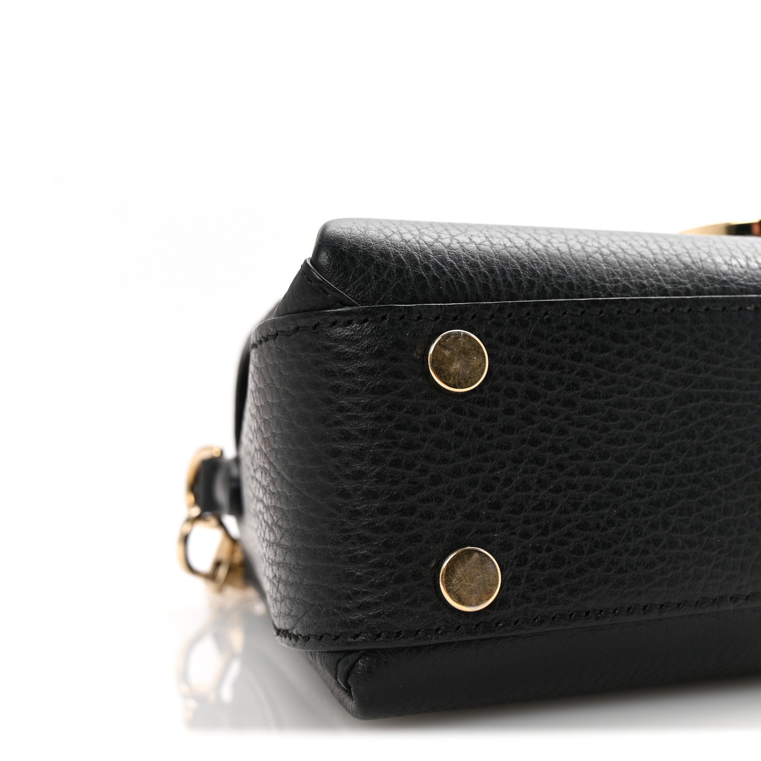 Gucci Dollar Calfskin Interlocking G Top Handle Shoulder Bag Black 9 of 10