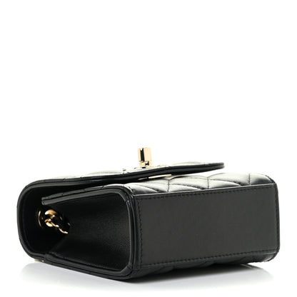 Chanel Lambskin Quilted Mini Trendy CC Chain Wallet Black 4 of 13