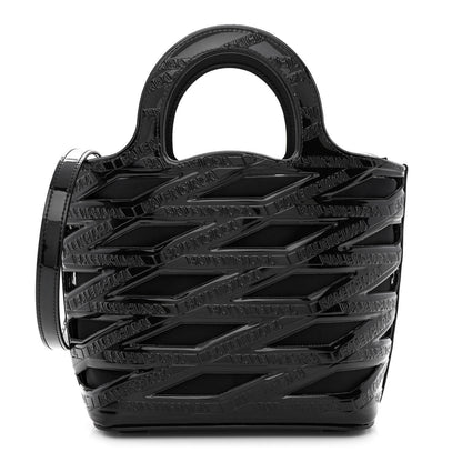 Balenciaga Patent Calfskin Small Neo Basket Tote Black 5 of 13