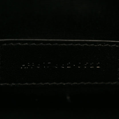 Saint Laurent Grain De Poudre Matelasse Chevron Monogram Envelope Clutch Dark Beige 7 of 12