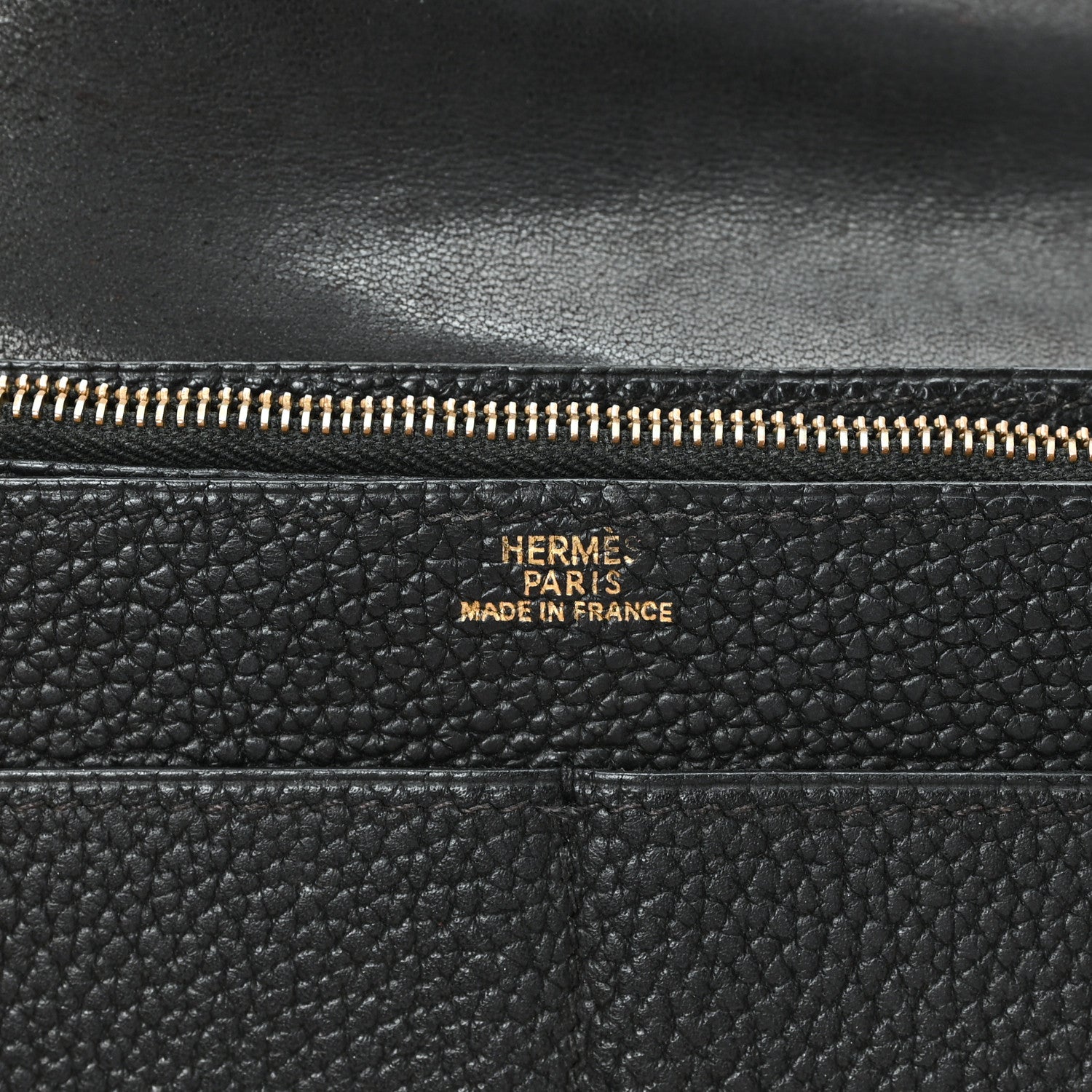 Hermes Togo Dogon Duo Wallet Black 7 of 11