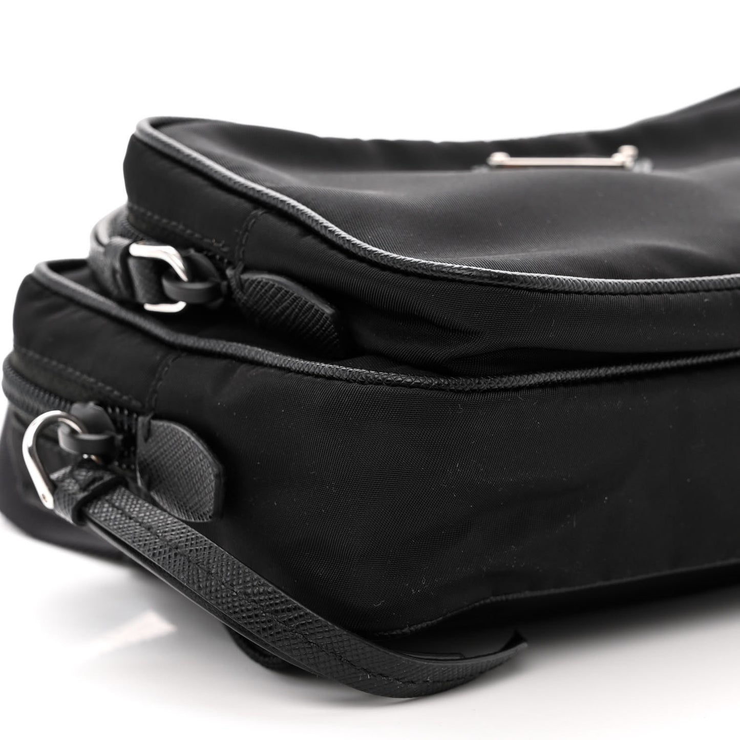 Tessuto Nylon Saffiano Belt Bag Black