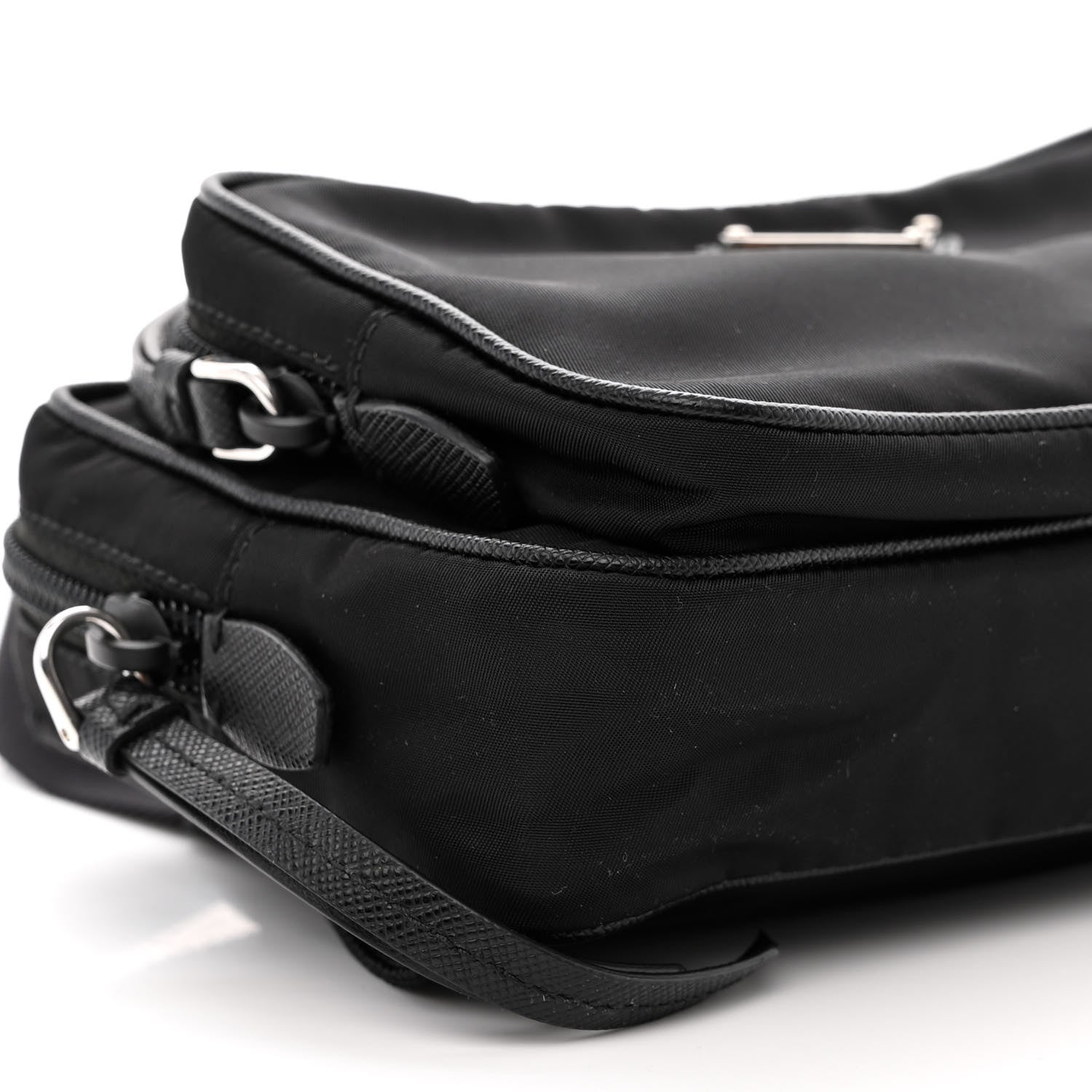 Prada Tessuto Nylon Saffiano Belt Bag Black 11 of 12
