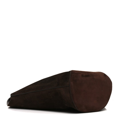 Khaite Suede Calfskin Medium Lotus Tote Coffee 4 of 9