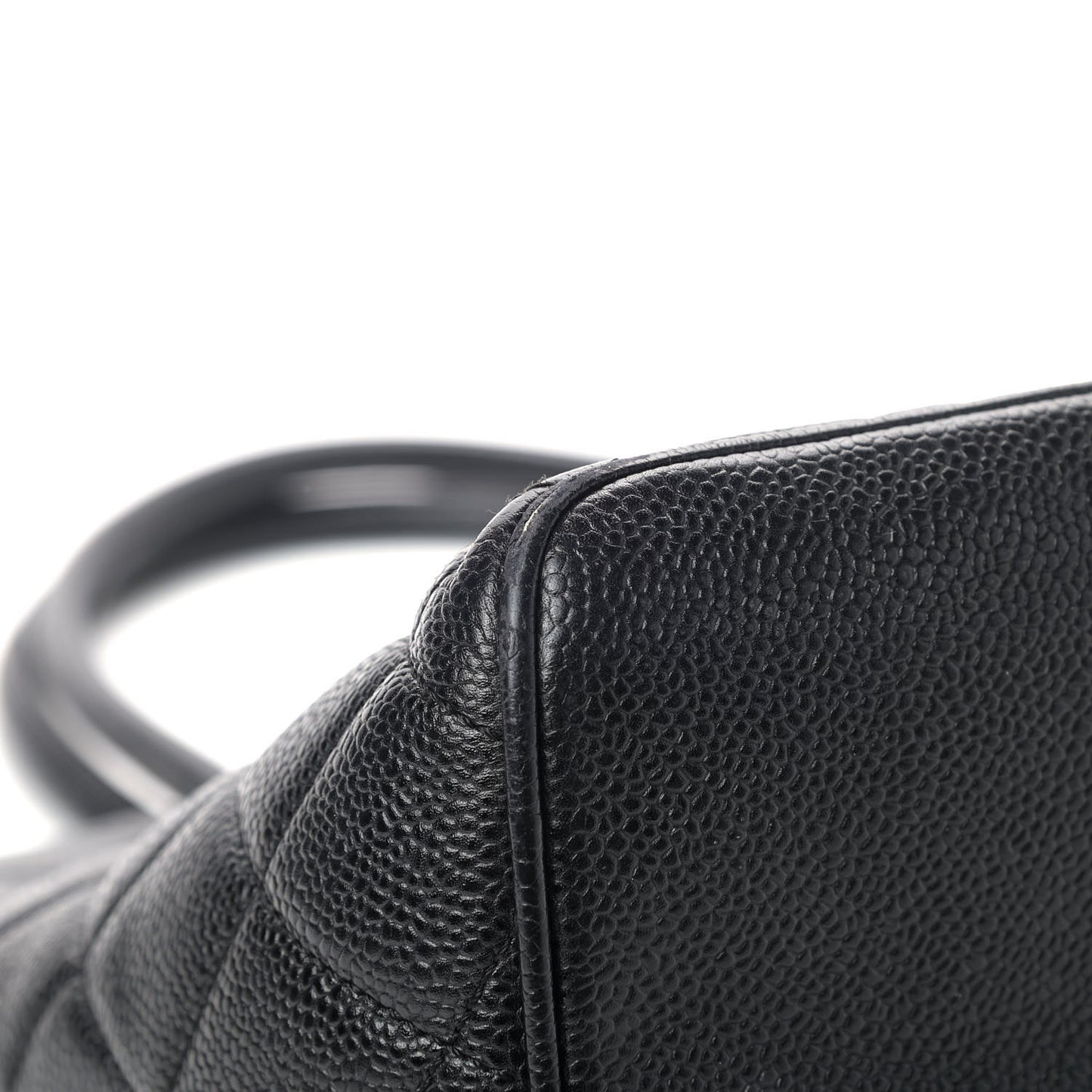 Caviar Quilted Medallion Tote Black