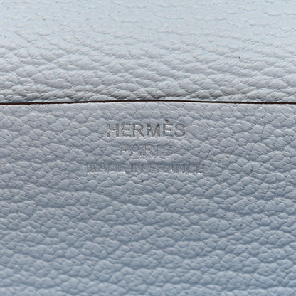 Hermes Chèvre Mysore Bearn Gusset Wallet Bleu Brume 6 of 9