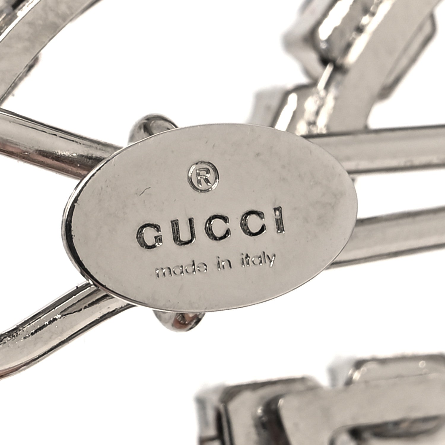 Gucci Crystal Interlocking G Star Hair Clip Silver 3 of 3