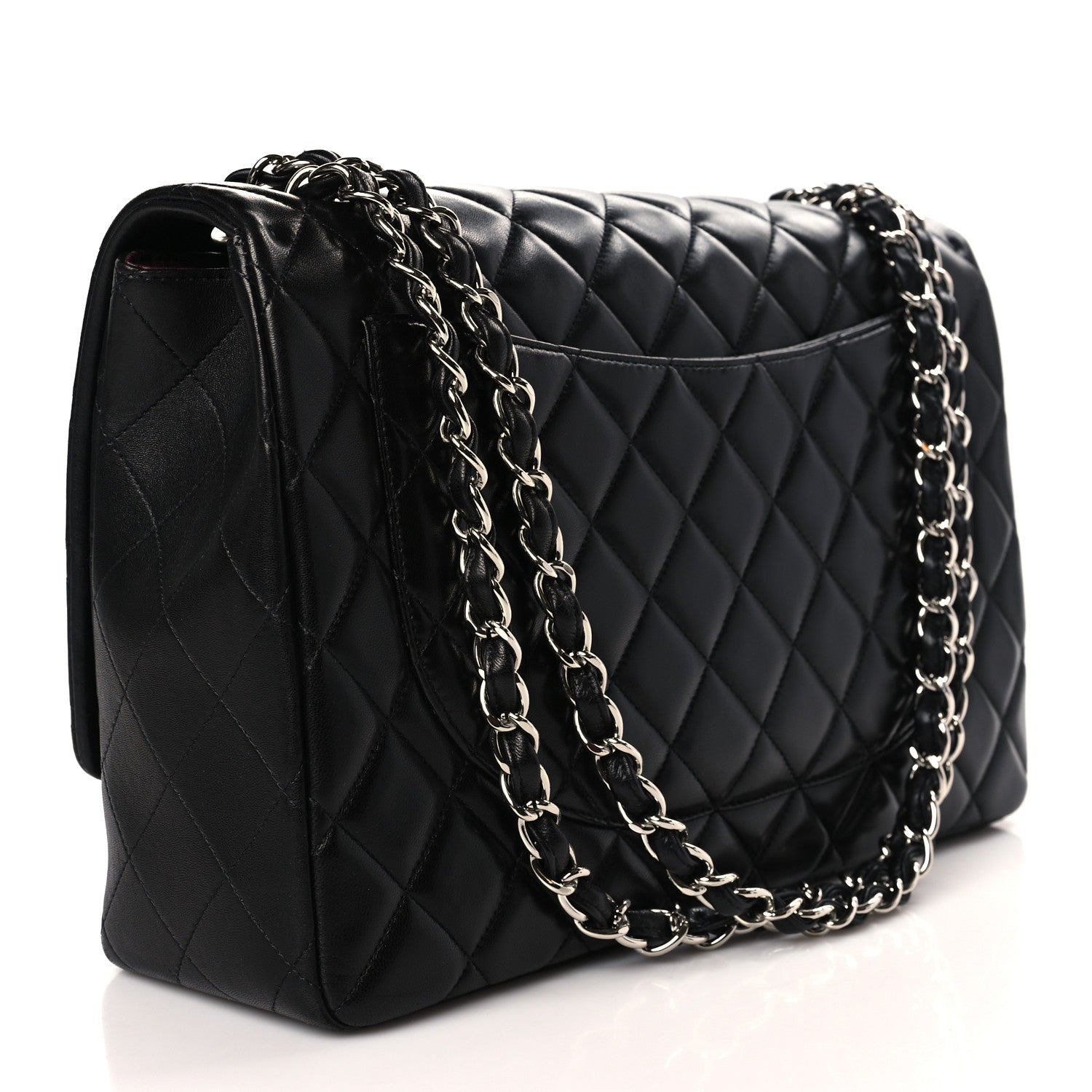 Chanel Lambskin Quilted Maxi Single Flap Black 3 of 10