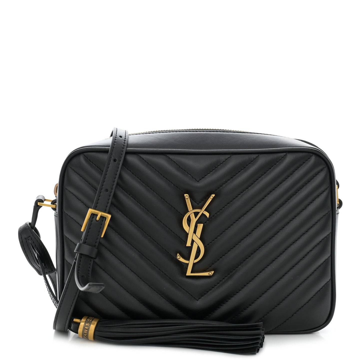 Calfskin Matelasse Monogram Lou Camera Bag Black