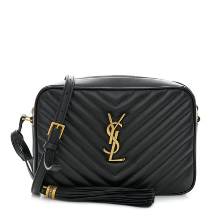 Saint Laurent Calfskin Matelasse Monogram Lou Camera Bag Black 1 of 10