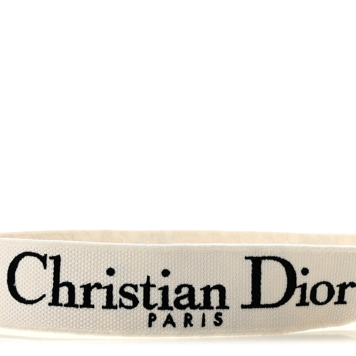 Canvas Embroidered Logo Shoulder Strap White Black