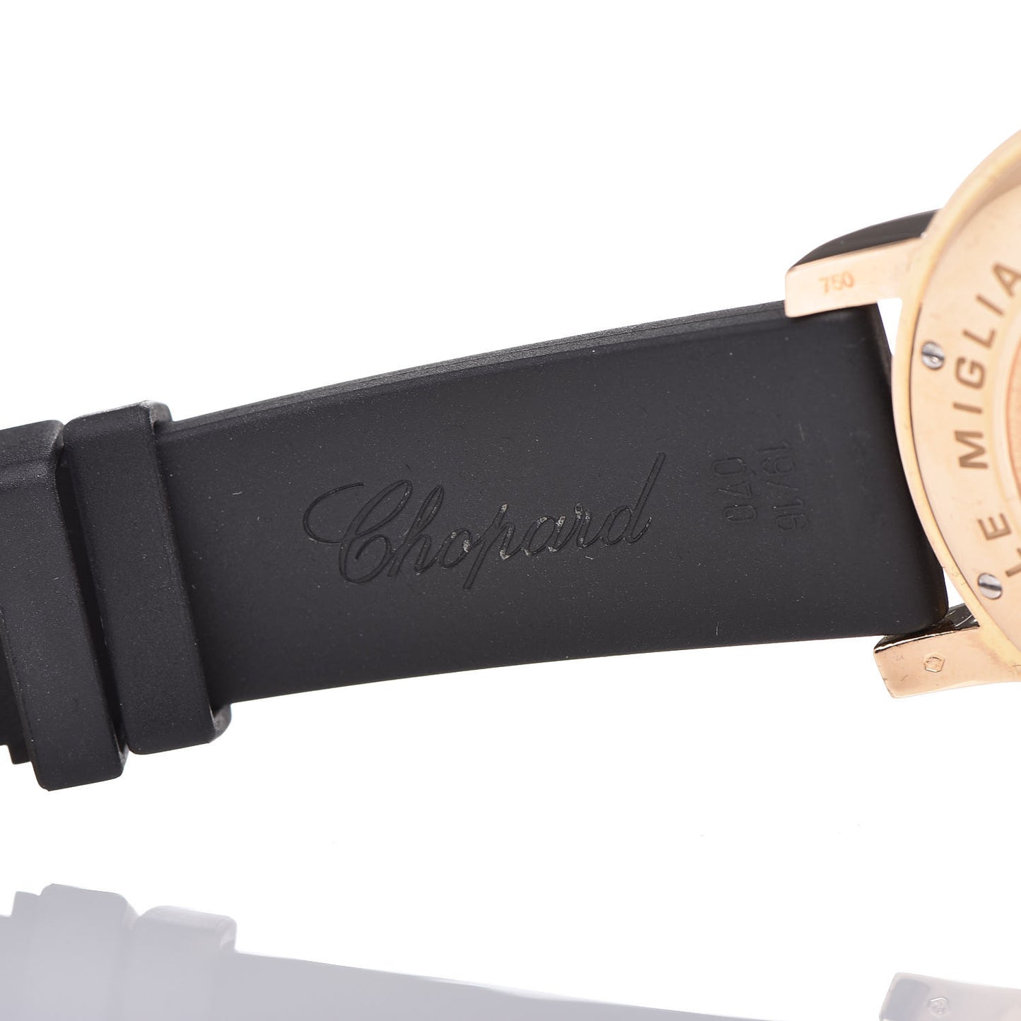 18K Yellow Gold Rubber 41mm Mille Miglia Chronometer Automatic Watch