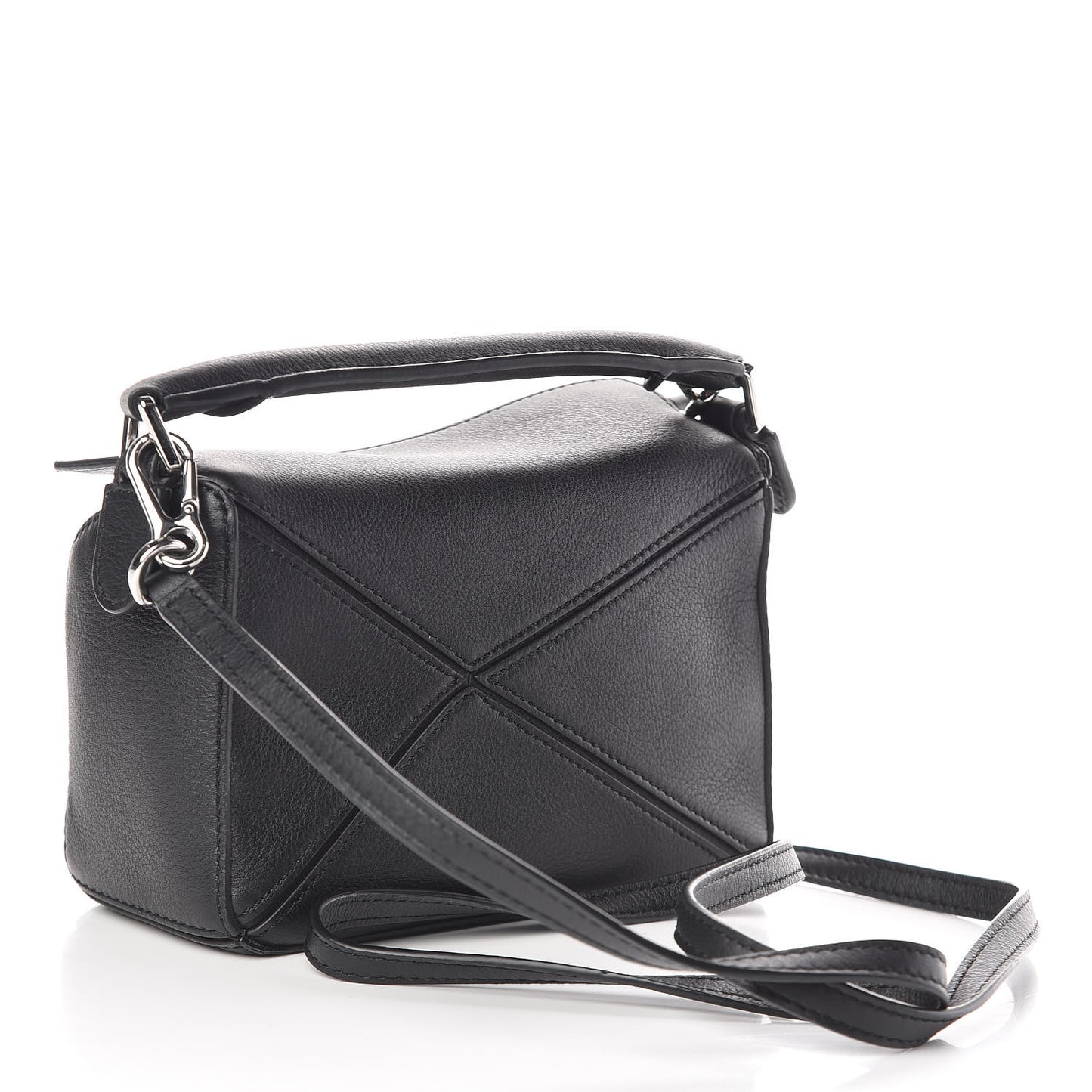 Calfskin Mini Puzzle Bag Black