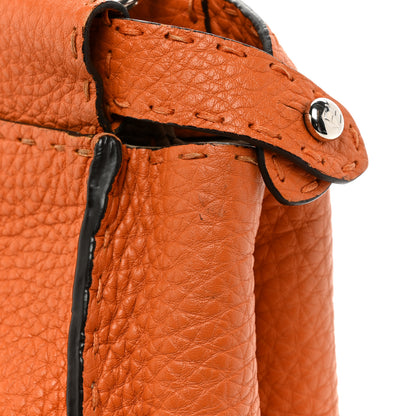 Fendi Cuoio Romano Selleria Bi-Color Medium Peekaboo Iconic Satchel Orange Stone 15 of 17