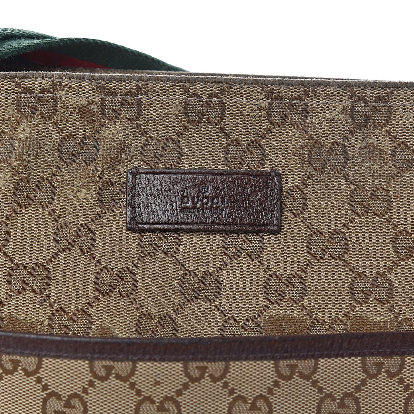 Monogram Web Medium Flat Messenger Bag Brown