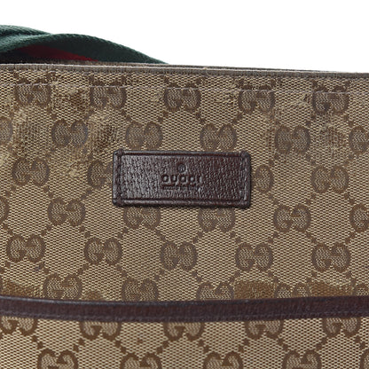 Gucci Monogram Web Medium Flat Messenger Bag Brown 10 of 21