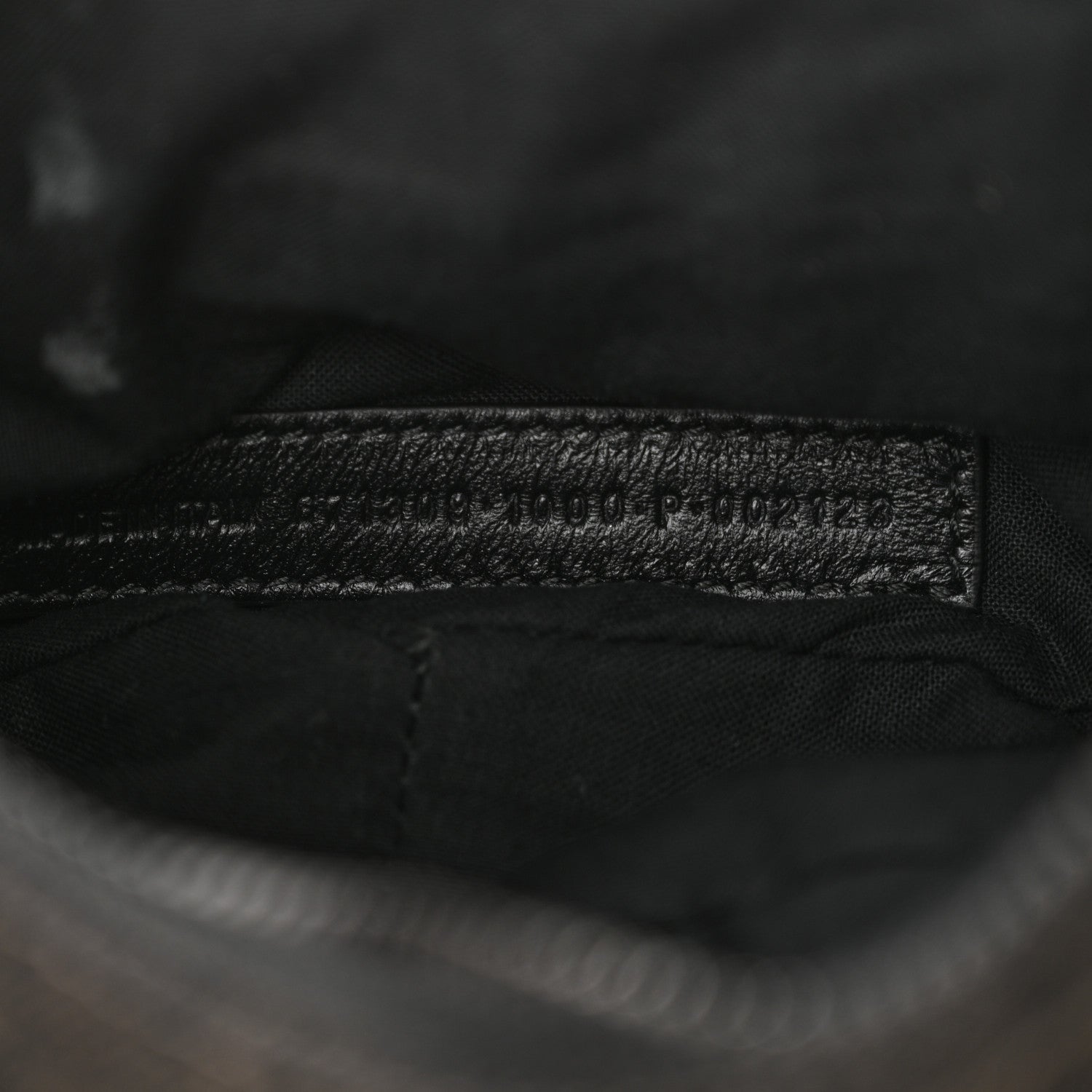 Balenciaga Washed Frayed Denim Crystal Le Cagole Shoulder Bag XS Black 8 of 17