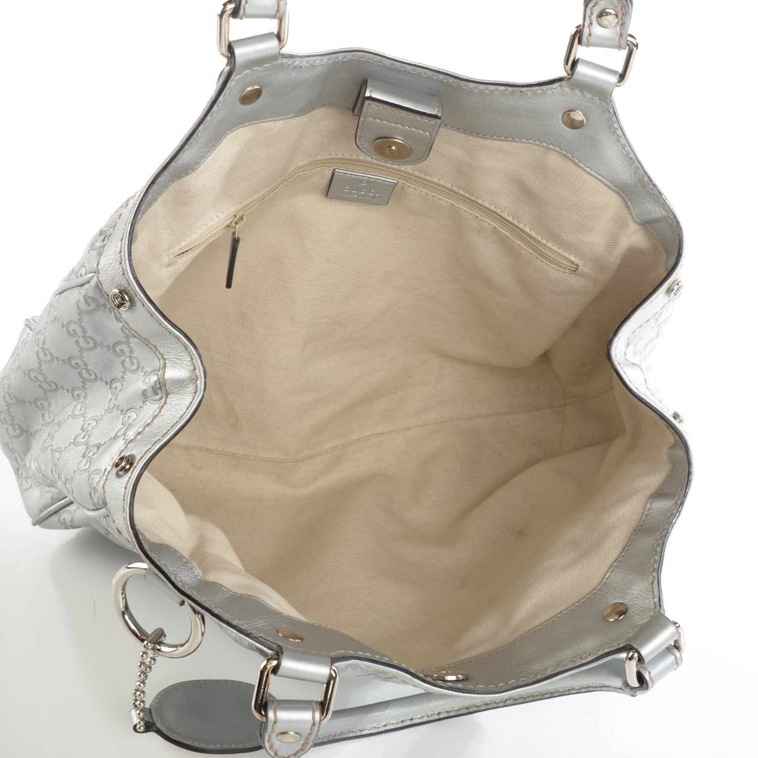 Gucci Guccissima Medium Sukey Tote Silver 5 of 8
