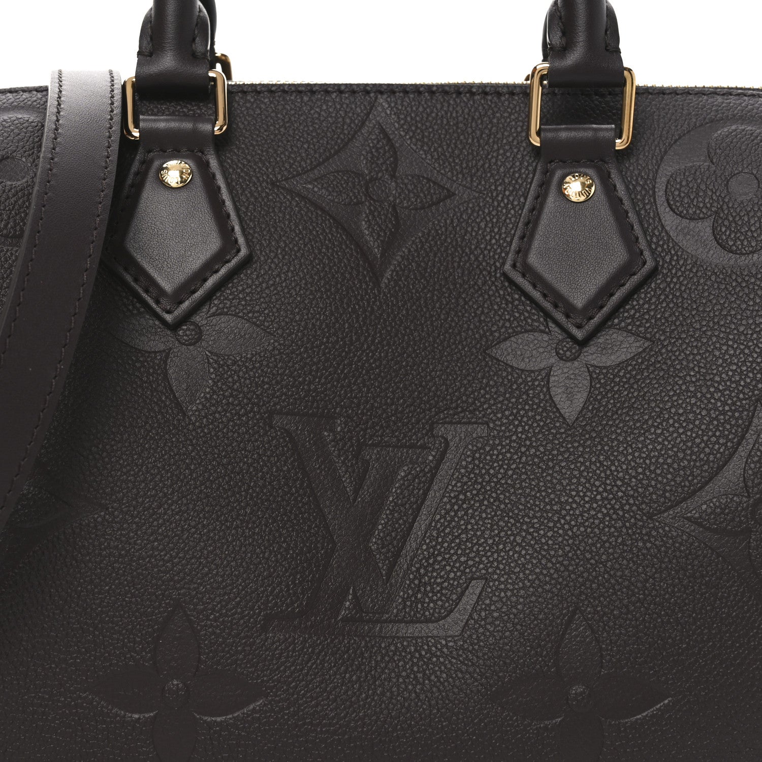 Louis Vuitton Empreinte Monogram Giant Speedy Bandouliere 25 Chocolate 7 of 10