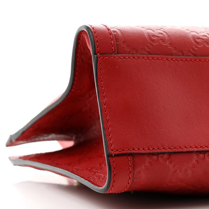 Gucci Guccissima Small Padlock Tote Red 9 of 11