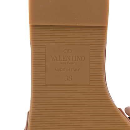 Valentino Garavani Calfskin Atelier 03 Rose Edition Slide Sandals 38 Cuoio 6 of 8
