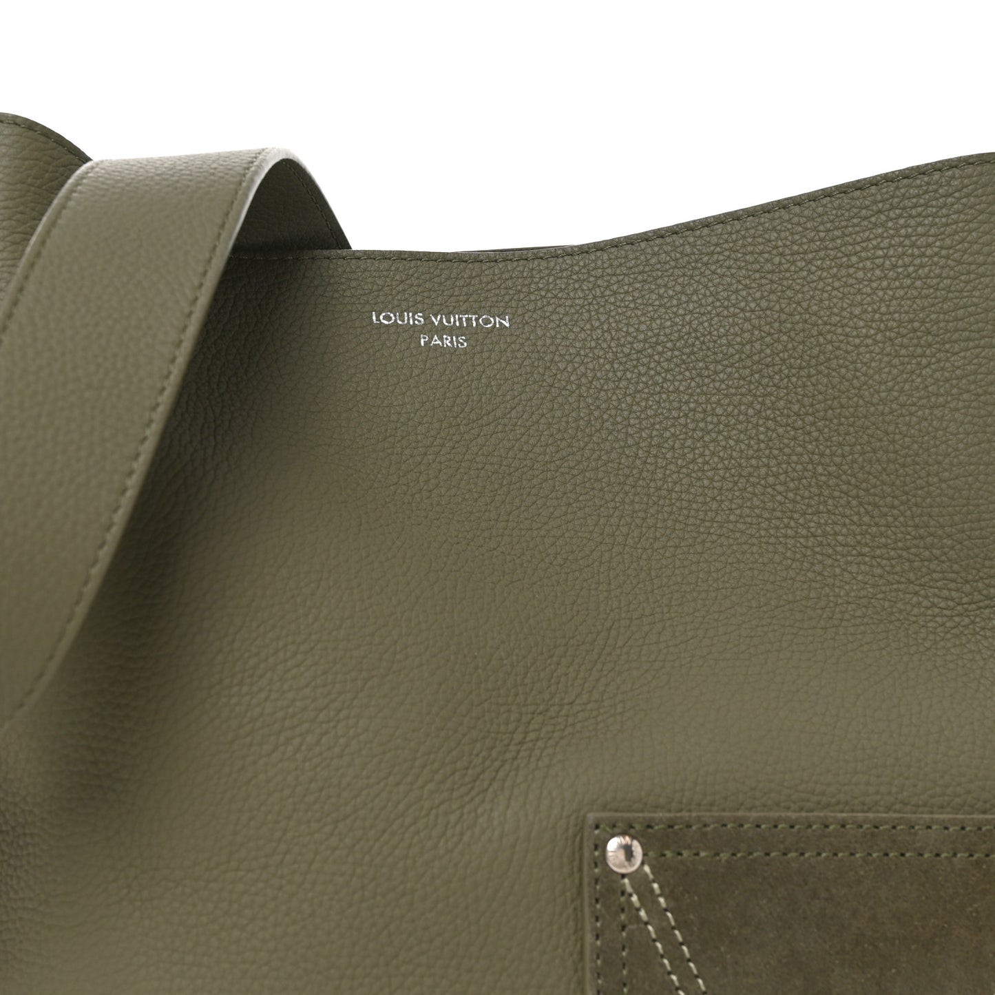 LV Touch Calfskin Reversible Verso Hobo H38  Khaki Green